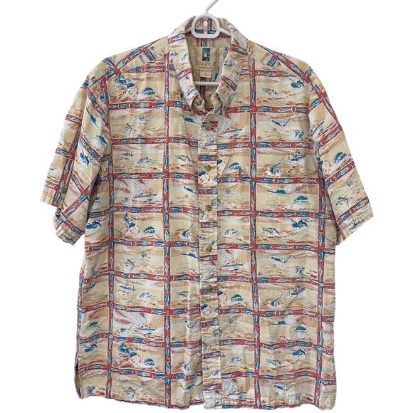 Vintage KAHALA Shirt Men’s XL Swordfish Button Up 100% Cotton - Picture 1 of 6